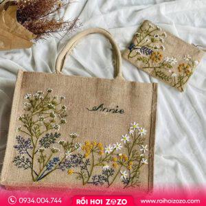 Túi vải đay tote đơn giản