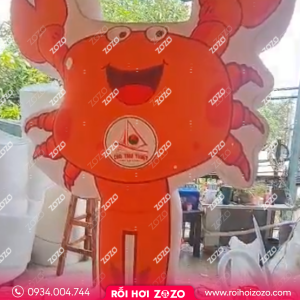 Rối hơi hình con cua phù hợp với các nhà hàng hải sản