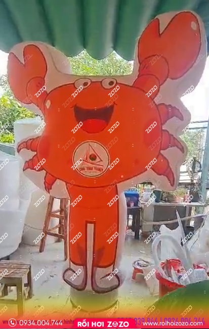 Rối hơi hình con cua phù hợp với các nhà hàng hải sản