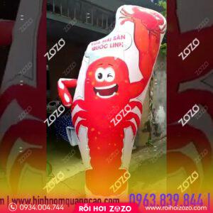 Rối hơi hình con tôm phù hợp với các cửa hàng thực phẩm tươi sống