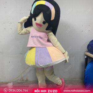 MASCOT CÔ BÉ TRÀ SỮA KAKA BOBA