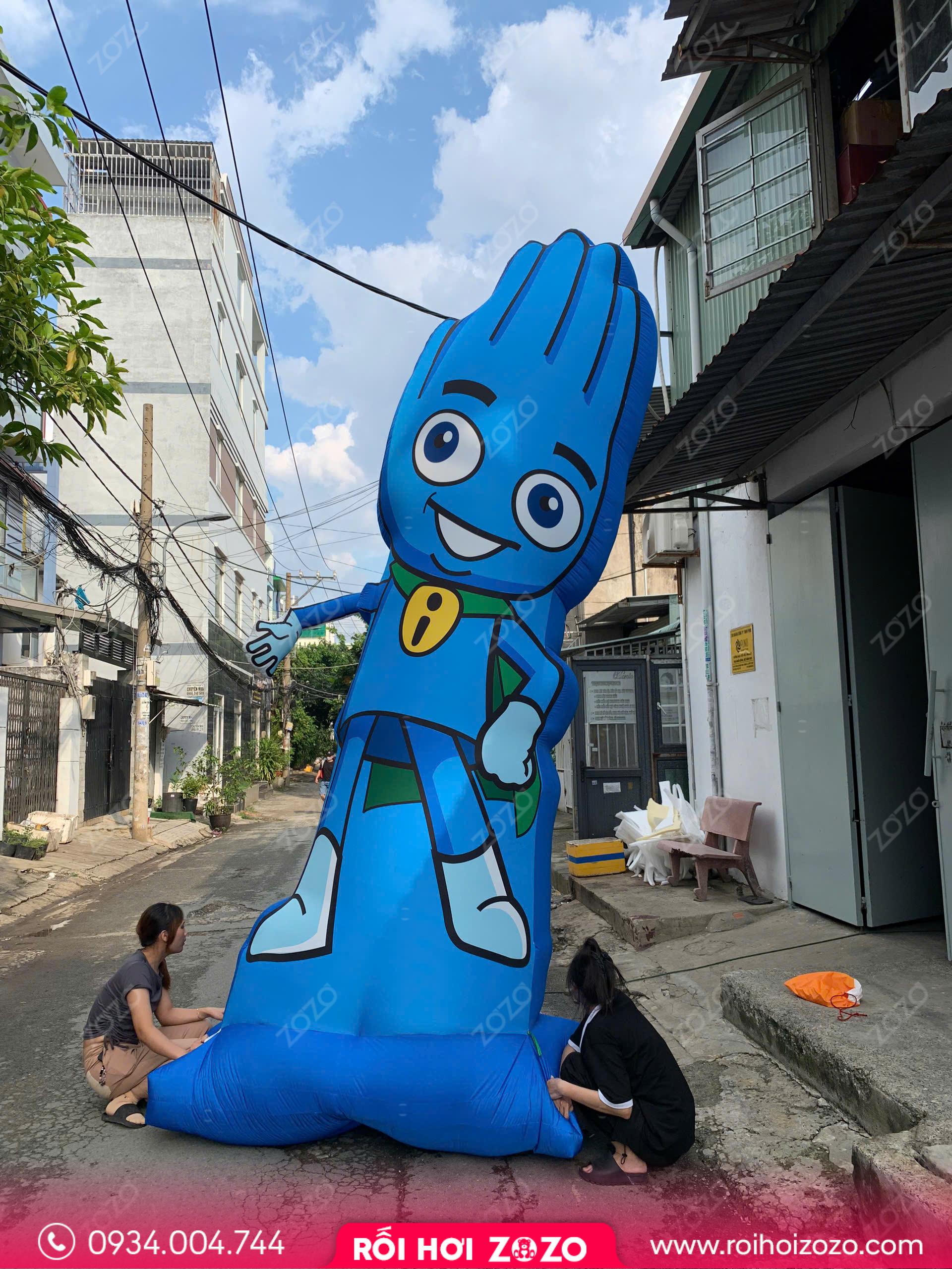 RỐI HƠI VẪY TAY MÀU XANH KHỔNG LỒ