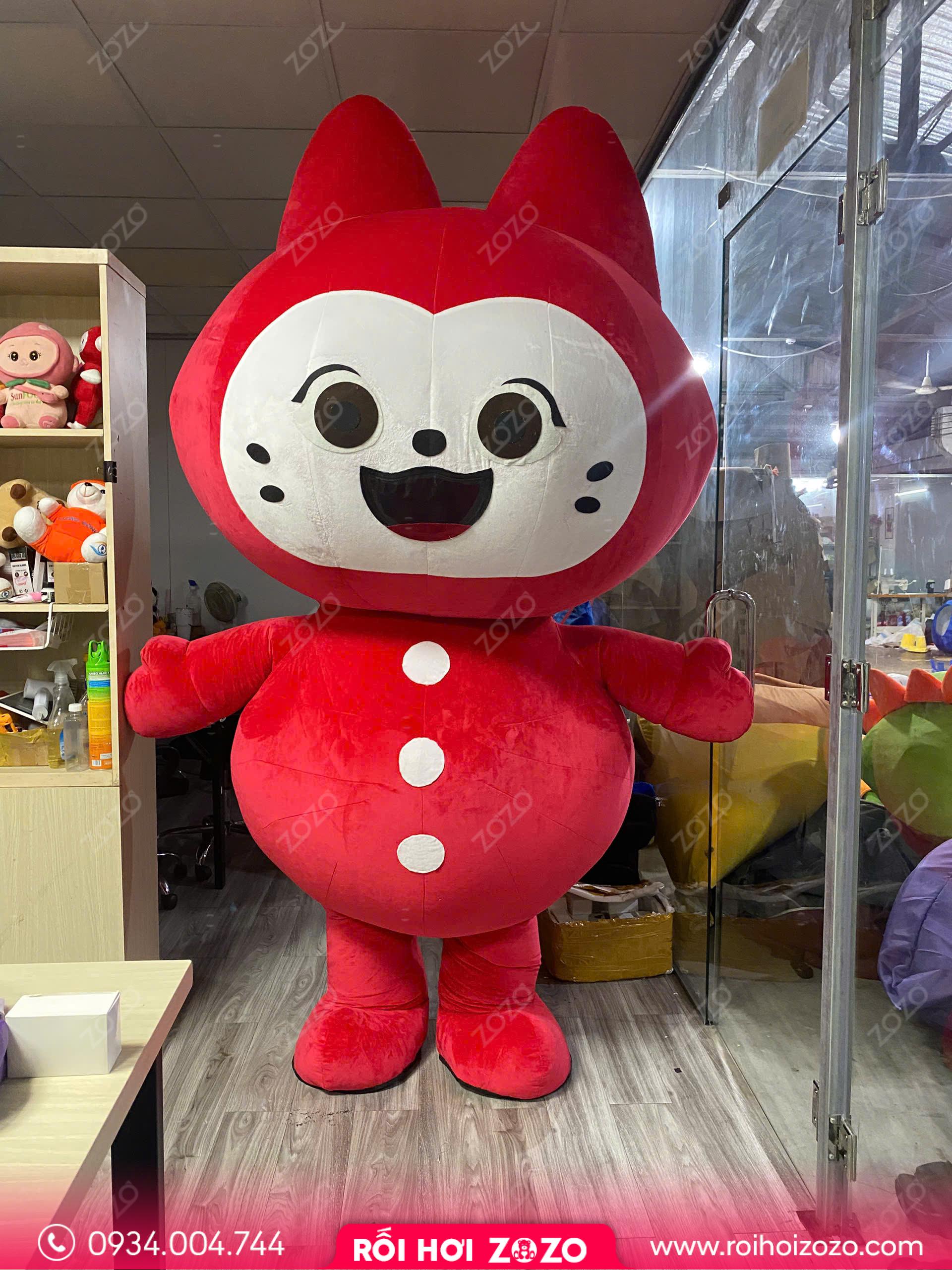 MASCOT HƠI MÈO ĐỎ VIETTEL