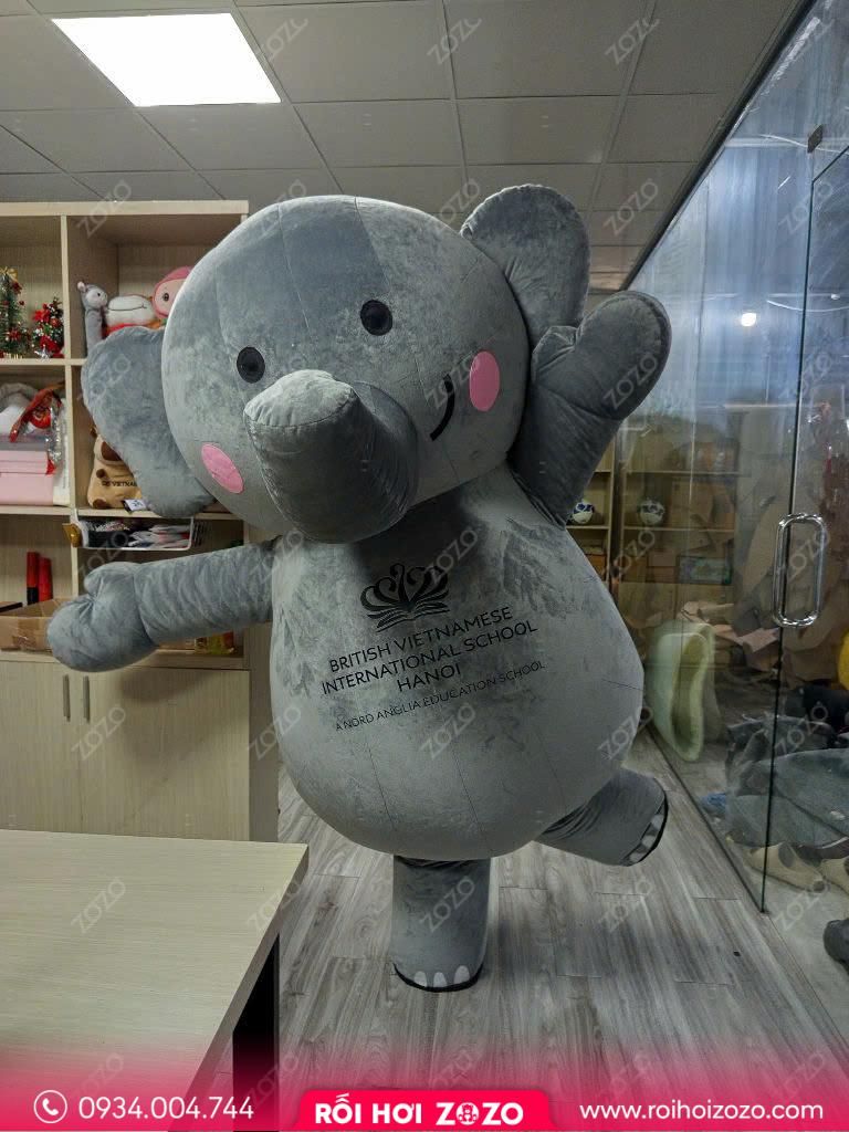 MASCOT HƠI VOI XÁM