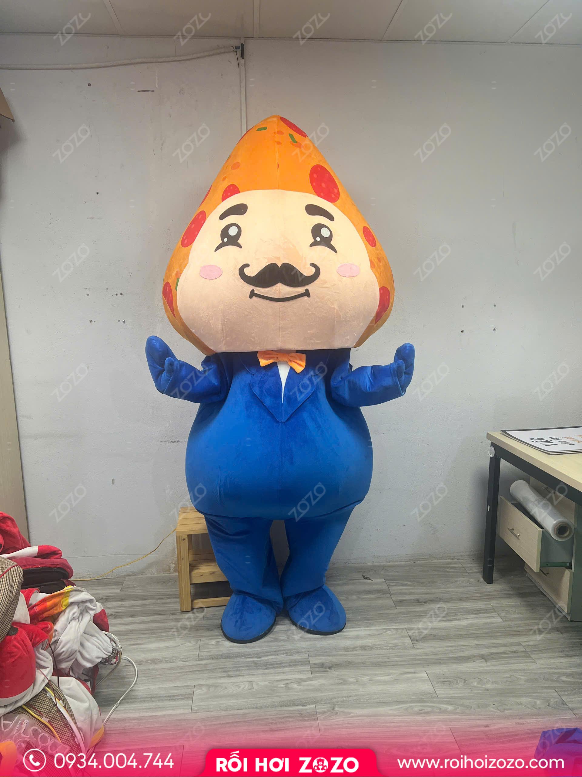 MASCOT BÁNH PIZZA BỐ GIÀ