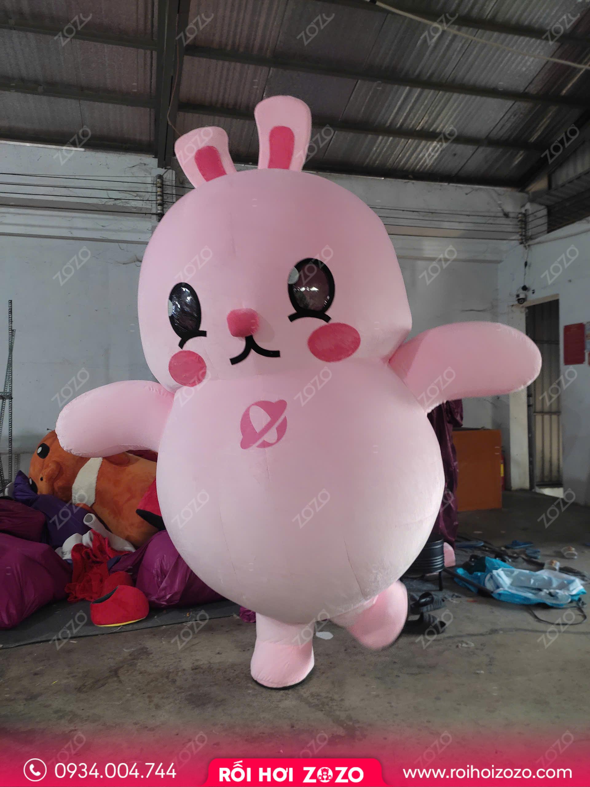 MASCOT HƠI THỎ HỒNG